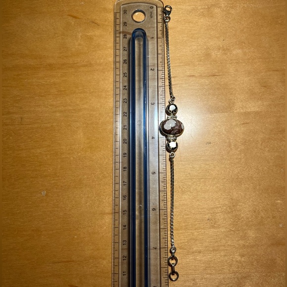 Agate & Smoky Topaz Stone Box Chain 925 Sterling Silver Bracelet - Picture 14 of 15